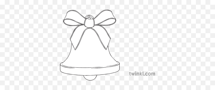 Christmas Bell Colouring Black And White Illustration - Twinkl Boy ...