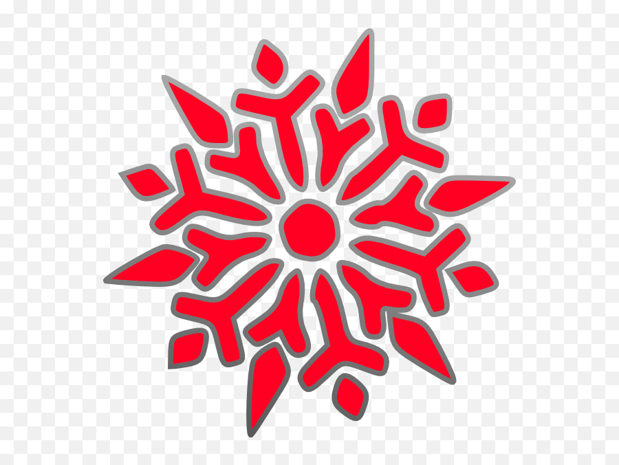 Snowflakes Png - Red Snowflake Clipart Free Red Snowflake Cartoon Png,Snowflakes Clipart Png
