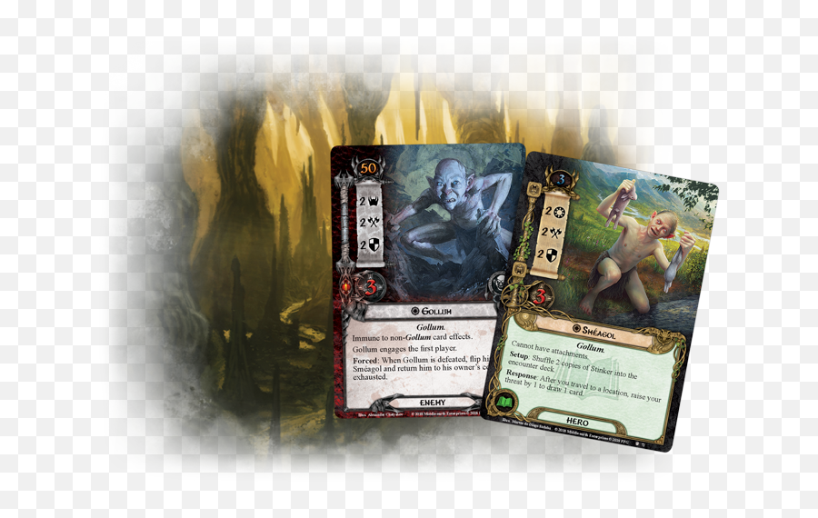 Shadow In The East New Deluxe Expansion For Lord Of - Lotr Lcg A Shadow In The East Png,Gollum Png