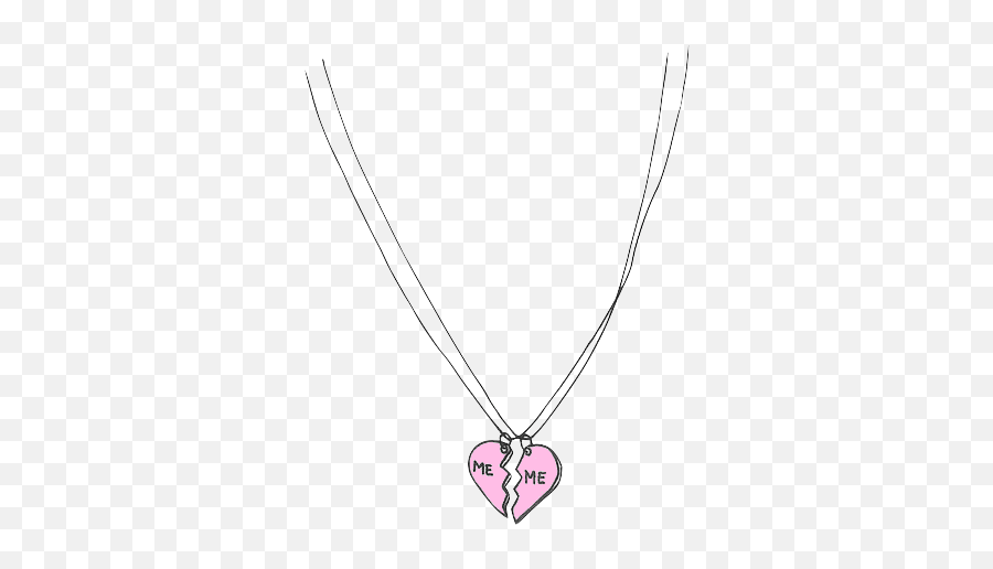1 Likes Tumblr - Image 886625 On Favimcom Cute Aesthetic Necklace Transparent Png,Pink Heart Transparent