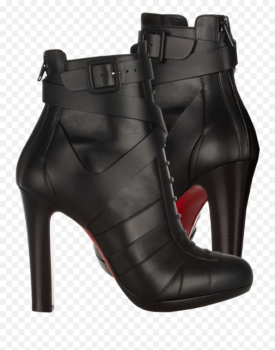 Download Christian Louboutin Black Leather Ankle Boots Png - Christian Louboutin Shoes Transparent Background,Boot Png