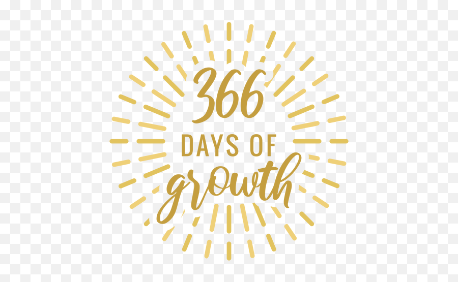 366 Days Of Growth Badge Sticker - Transparent Png U0026 Svg Circle,Growth Png