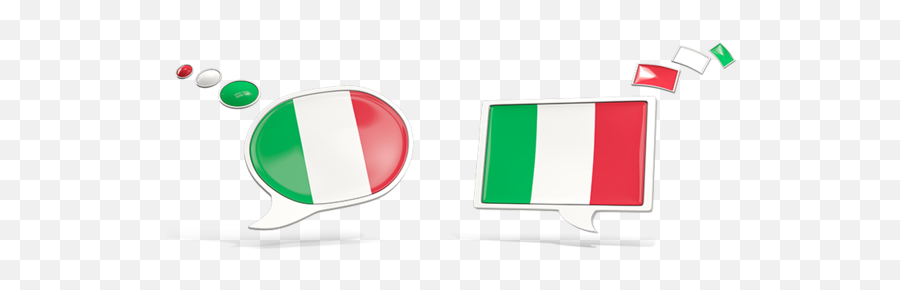 Two Speech Bubbles - Italian Speech Bubble Png,Italian Flag Png