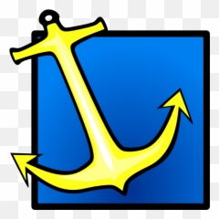 Yellow Anchor Blue Background Clip Art 106579 Free Svg - Clip Art png