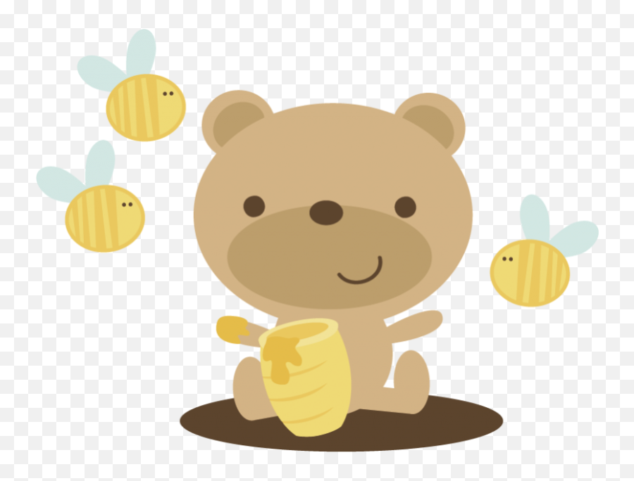 Cute Bear Clipart - Clipartandscrap Bear In Honey Pot Png,Bear Clipart Png