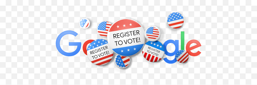 Google Doodle Aims To Help Button Up Your Voter Registration - Google Register To Vote Png,Google Logo 2018