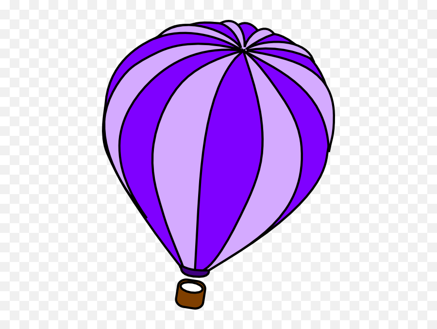 Clipart Purple Balloons - Purple Hot Air Balloon Clip Art Png,Purple Balloons Png