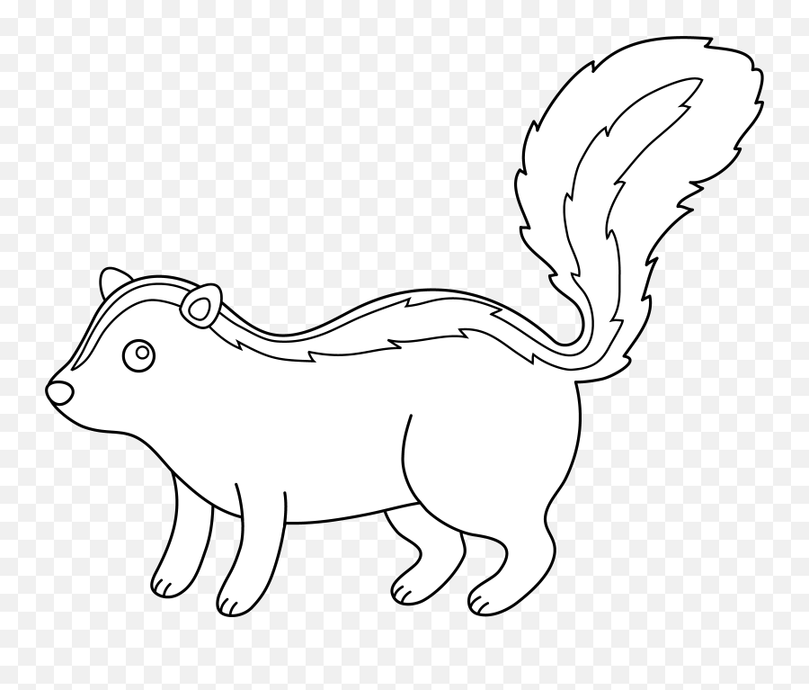 Skunk Drawing Black And White Clip Art Png Transparent