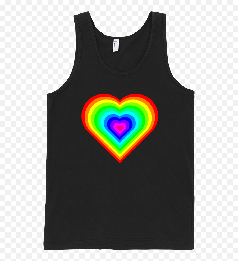 Rainbow Heart Fine Jersey Tank Top Unisex Png