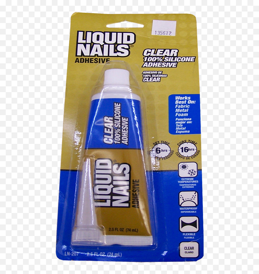 Liquid Nails Clear 25 Oz 100 Silicone Fast Bonding Waterproof - Liquid Nails Png,Transparent Nails