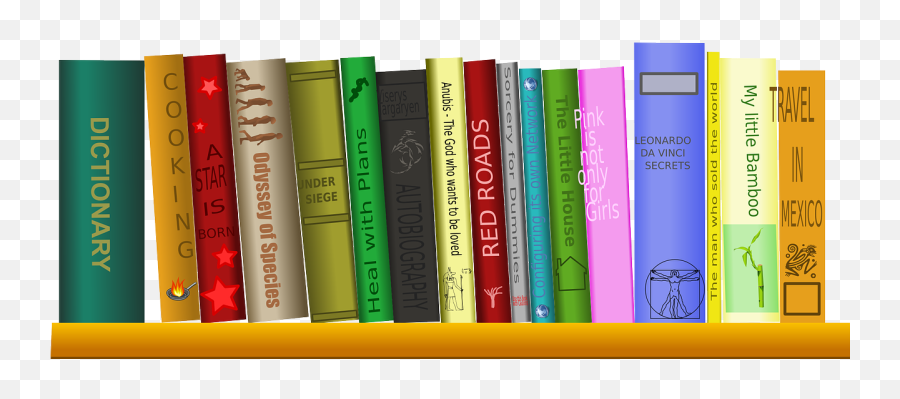 Book Shelf Clipart - Book On A Shelf Full Size Png Books On Shelf Transparent Background,Shelf Png