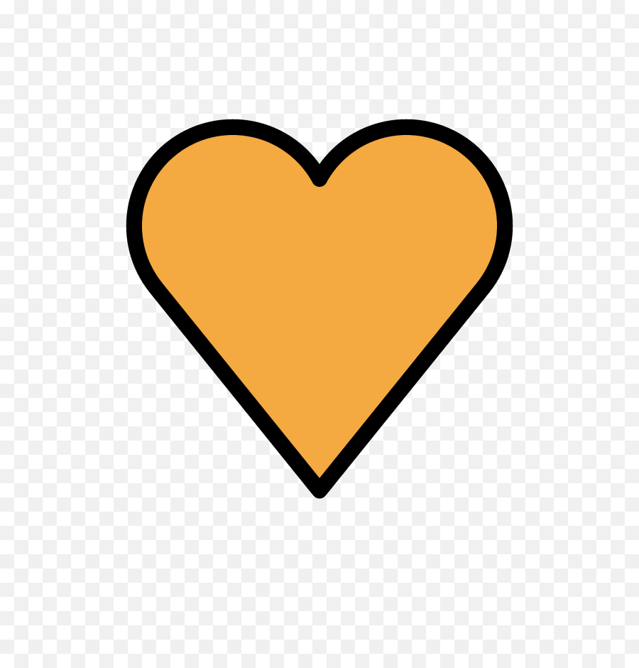 Orange Heart Emoji - Coração Laranja Png,Yellow Heart Emoji Png