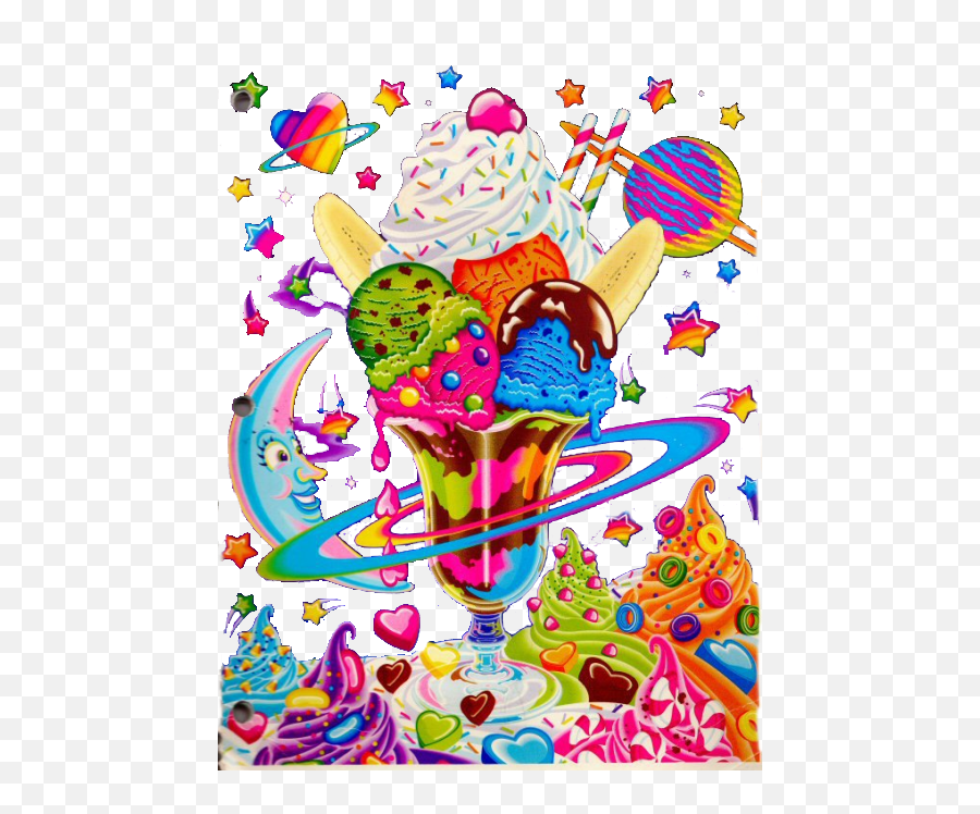 Saturn Sundae 91 24x18in - World Of Lisa Frank Png,Lisa Frank Png