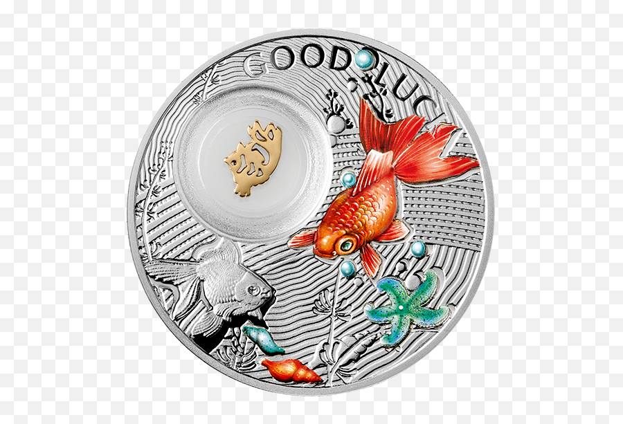Fine Silver Coin U2013 Symbols Of Luck Goldfish Mintage 3333 - Goldfish Coin Png,Goldfish Transparent