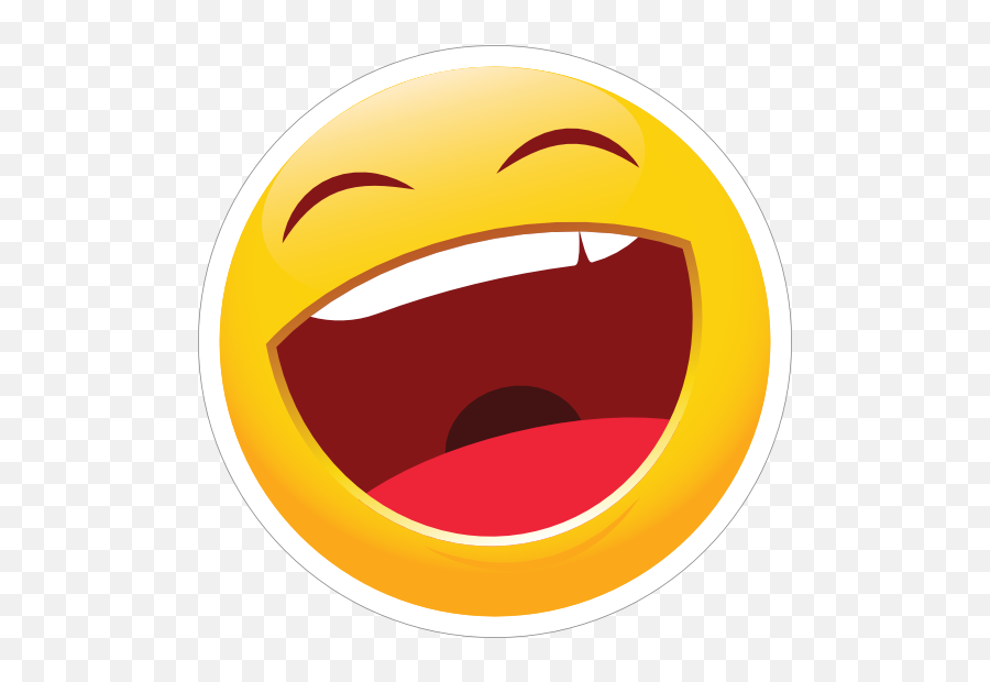 Cute Laughing Emoji Sticker - Laughing Emoji Png,Laugh Cry Emoji Png
