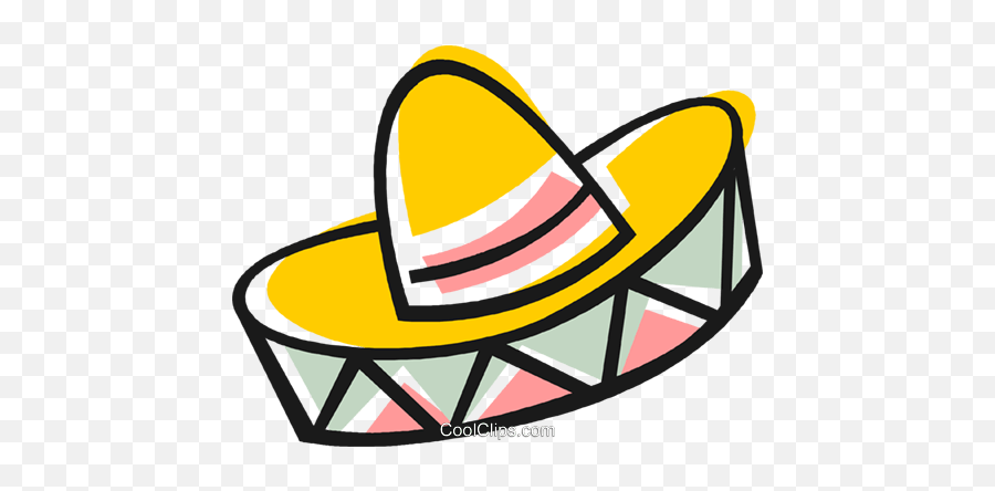 Mexican Hat Royalty Free Vector Clip Art Illustration - Mexico Chapeu Png,Mexican Hat Png