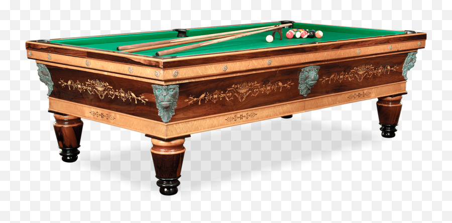 Vintage Pool Table Transparent Png - Classic Pool Table,Pool Table Png