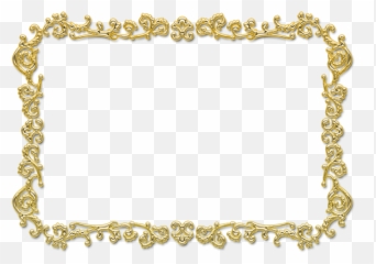 Gold Photo Frame Png Transparent - Rectangle
