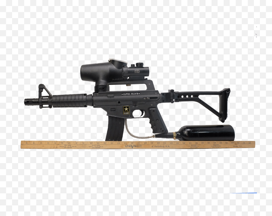 M16 Alpha Black Tactical Paintball Gun Wco2 Canister - M16 Paintball Gun Png,Jt E Icon Paintball Gun