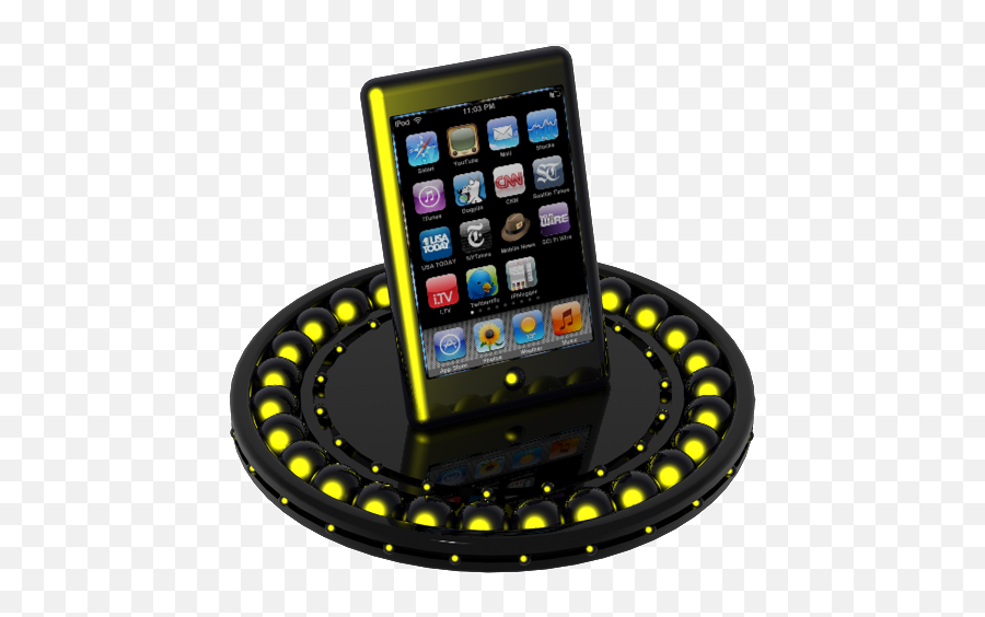 Ipod Touch Yellow - Download Free Icon Black And Yellow Icon Vlc Media Player Icon Cool Png,Mobile Network Icon Set