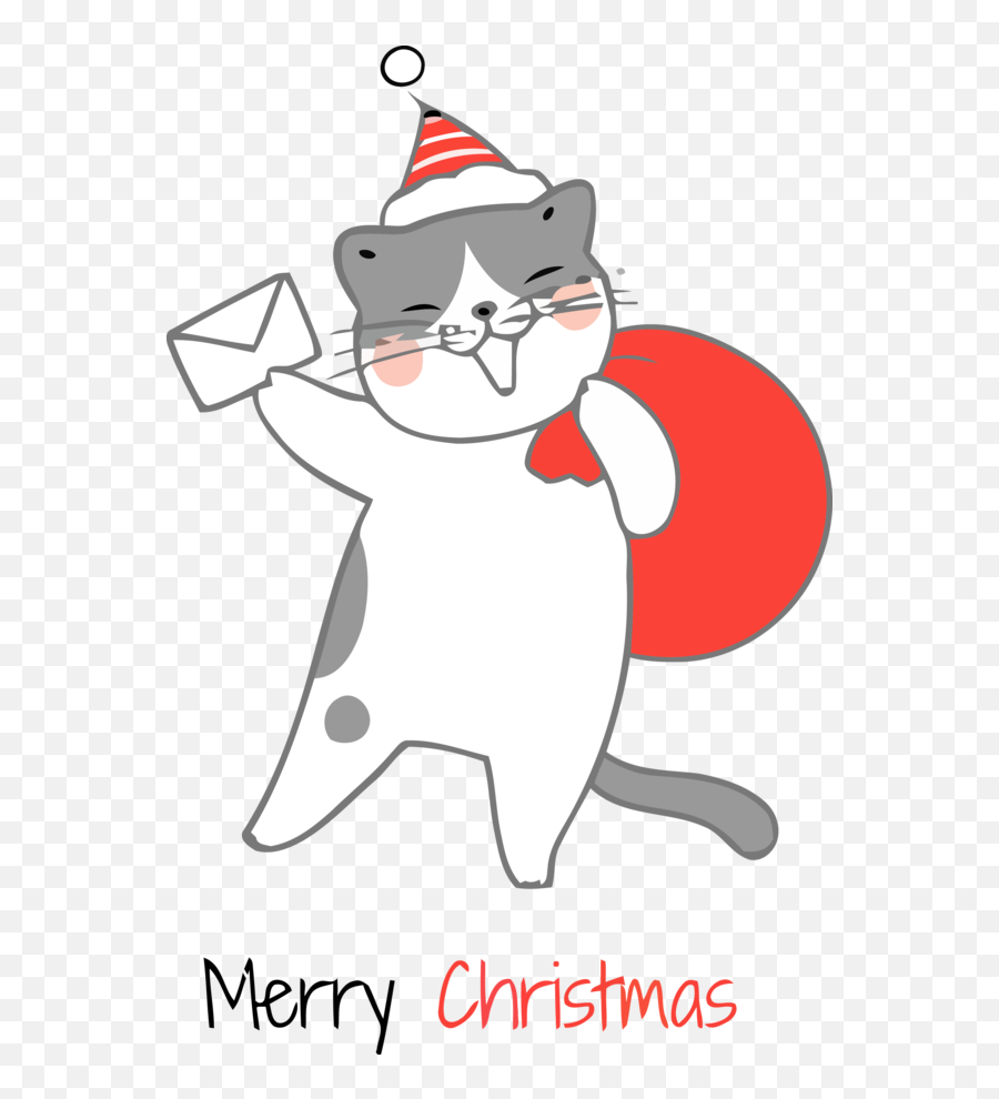 Cartoon Line Christmas For Party Animal - Merry Christmas Transparent Png,New Years Hat Transparent