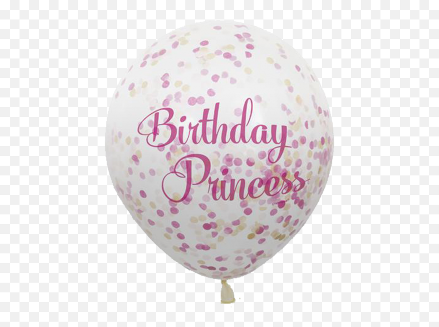 Pink Confetti Birthday Princess Balloon - Balloon Png,Pink Confetti Png