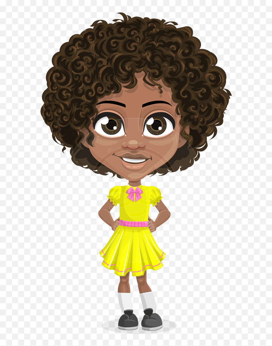 Vector Child Cartoon Character - Anita The Playful Little Girl Png,American Girl Png