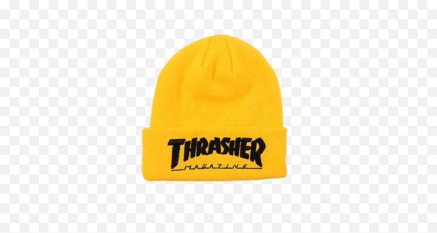 Thrasher Beanie In Yellow Vans - Yellow Skater Beanie Transparent Png,Beanie Png