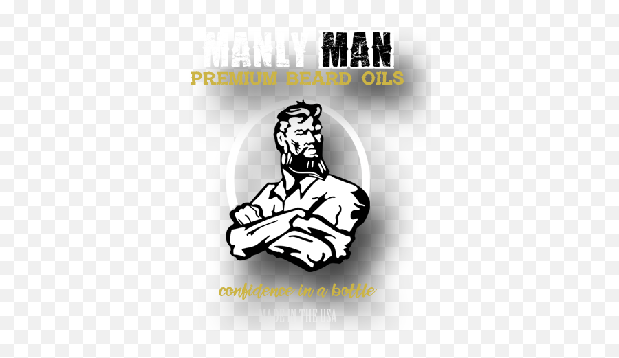 Manly Man Original Blend Premium Beard Oil - Men With Beard Logo Png,Beard Logo