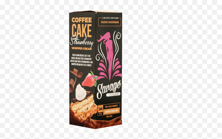 Hugh Jackman Strawberry Coffee Cake Whipped Cream 60ml By Savage E - Liquids Png,Hugh Jackman Png