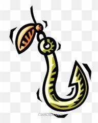Fishing Hook Royalty Free Vector Clip Art Illustration - Anzol Png,Fishing Hook Png