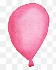 Pink Watercolor Balloon Png - Transparent Background