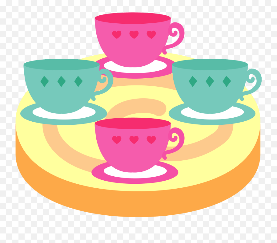 Teacups Amusement Ride Clipart - Tea Cup Ride Clipart Png,Teacup Png