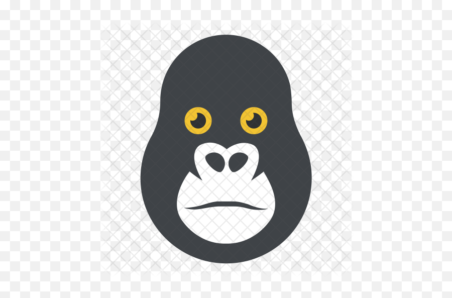 Ape Head Icon Of Flat Style - Ape Head Cartoon Png,Ape Png
