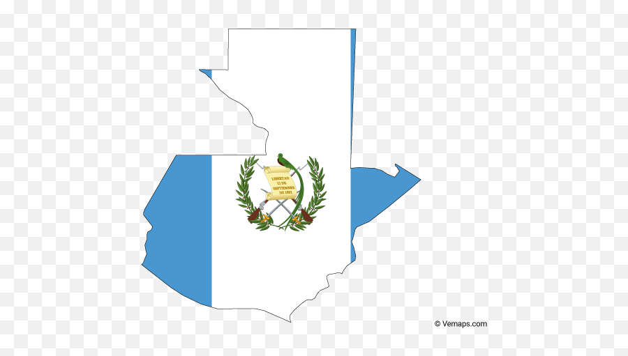 Flag Map Of Guatemala Free Vector Maps - Guatemala Flag Map Png,Dominican Flag Png