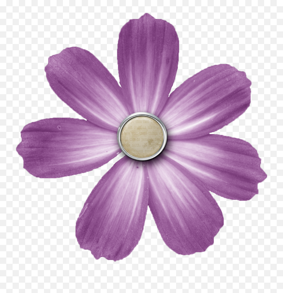 Png Transparent Purple Flower - Scrapbook Png Flower,Lilac Png