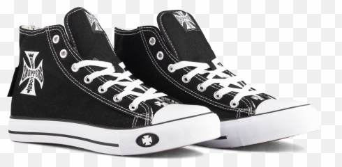West Coast Choppers Warrior Shoes Black - Plimsoll png