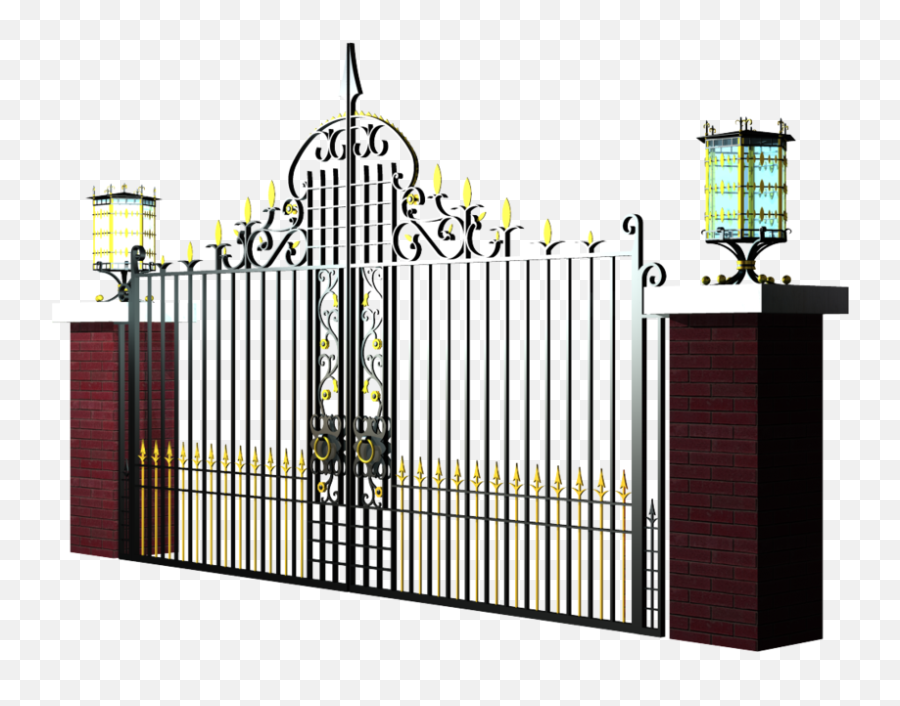 Wrought Iron Entrance Gate 3d Cad Model Library Grabcad - Iron Main Door Gate Png,Gate Png
