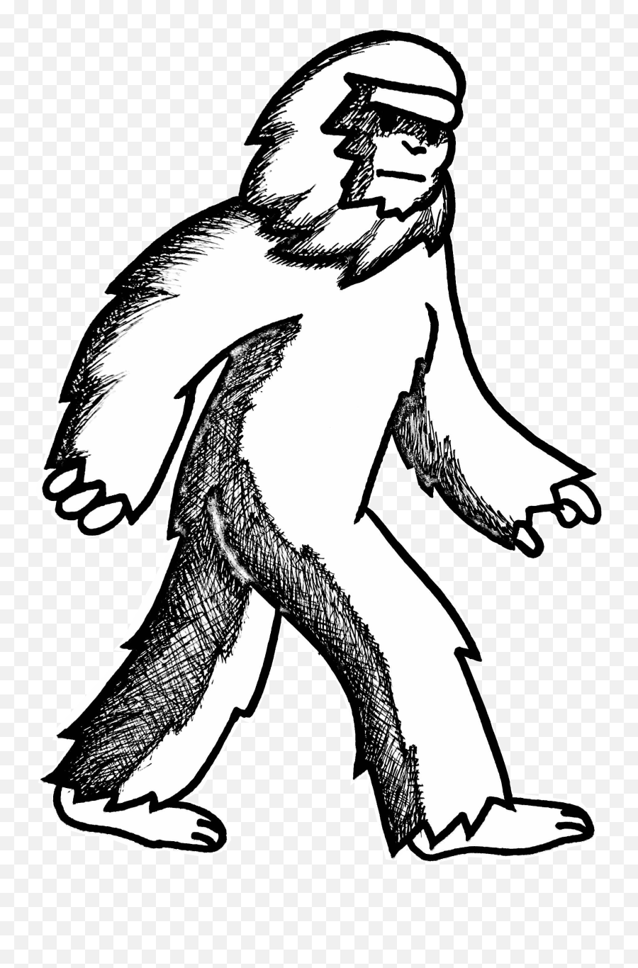 Bigfoot Research Club Looking For Clues - Big Foot Drawing Png,Bigfoot Transparent