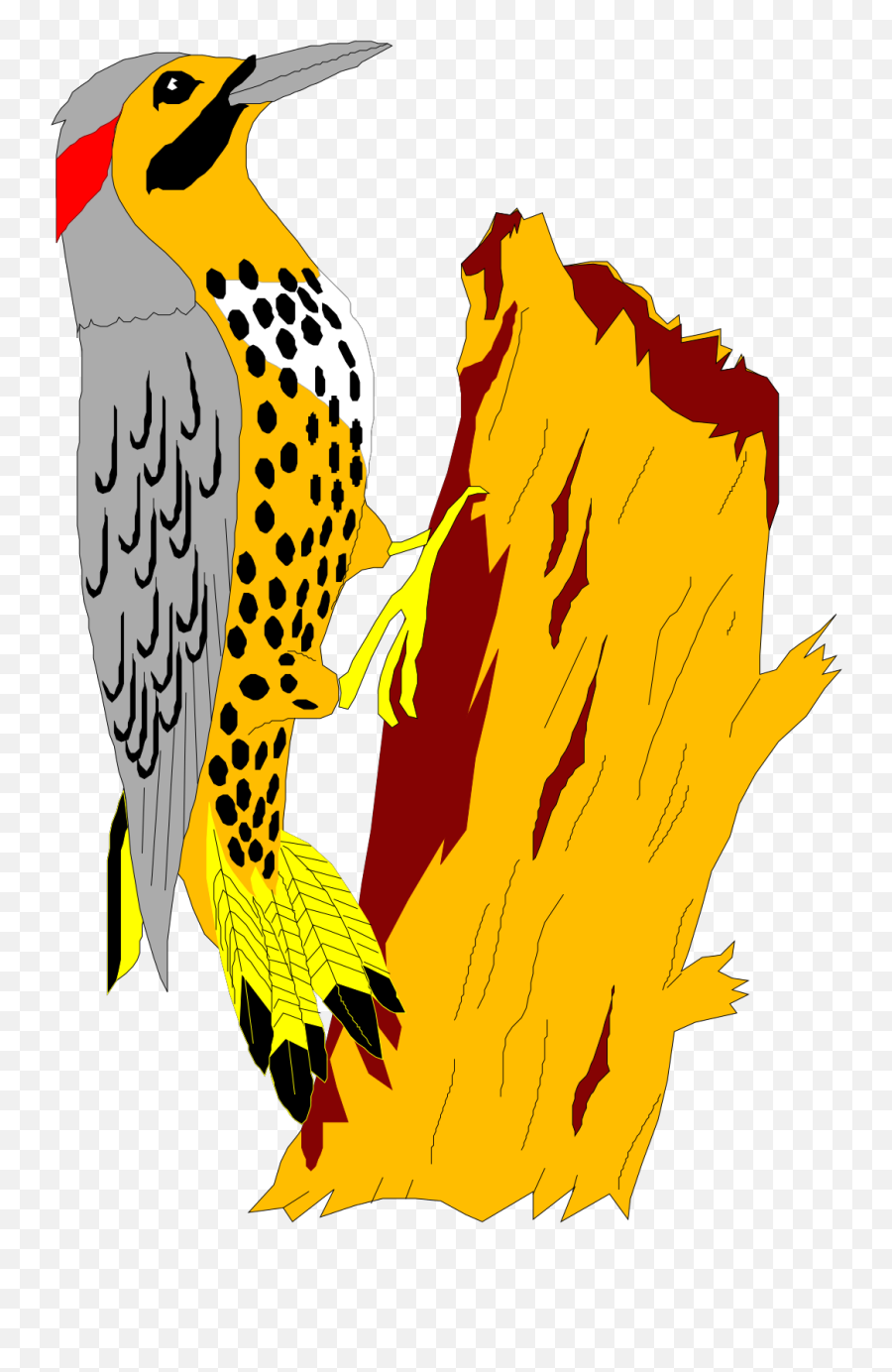 Yellowhammer Tree Bird Wings Png Image - Yellowhammer On Tree,Bird Wings Png