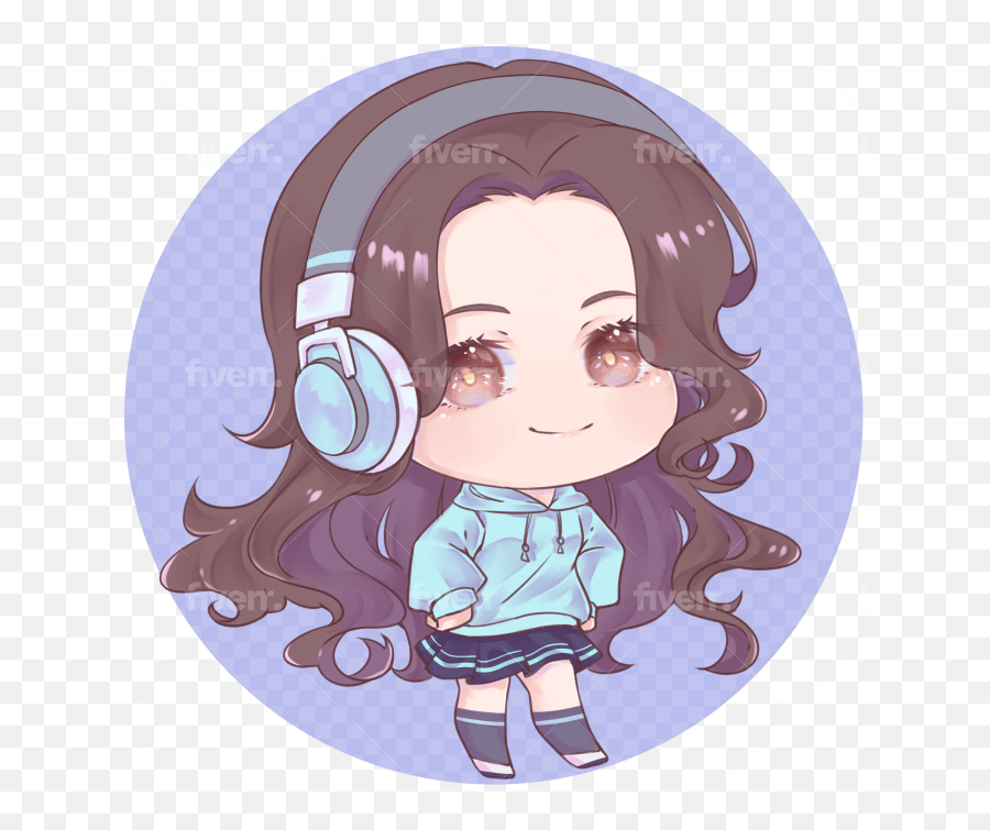 Draw cute chibi anime icon for , twitch, vtuber by Kirara_alex313