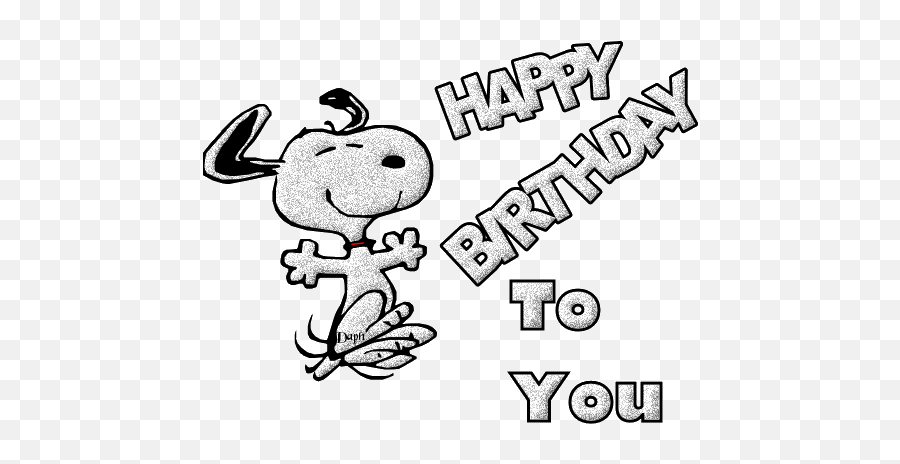 Happy Birthday Snoopy Gif - Happybirthday Snoopy Animated Gif Snoopy Gif Happy Birthday Png,Snoopy Buddy Icon