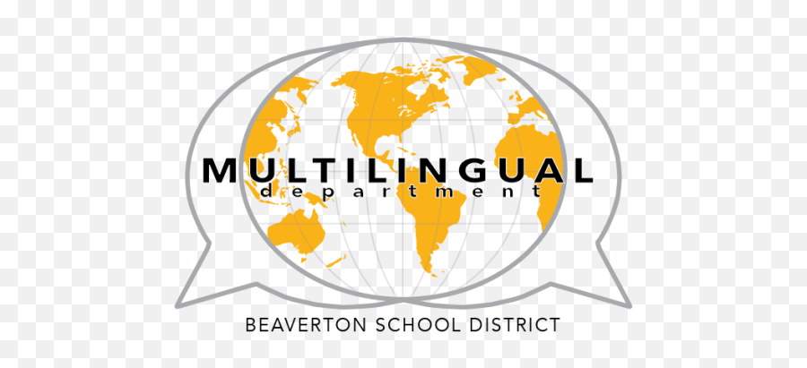 Beaverton School District - Blank Map Of The World 2009 Png,Multilingual Icon
