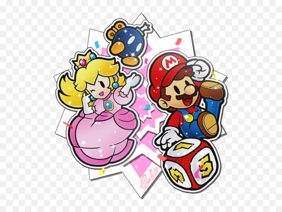The Paper Party Is - Super Mario Party Peach Dice Png,Mario Party Png