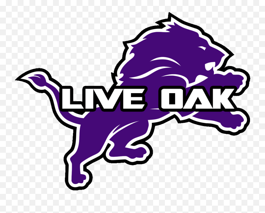 Detroit Lions Black Logo Clipart - Full Size Clipart High School Live Oak Ca Png,Detroit Lions Logo Png