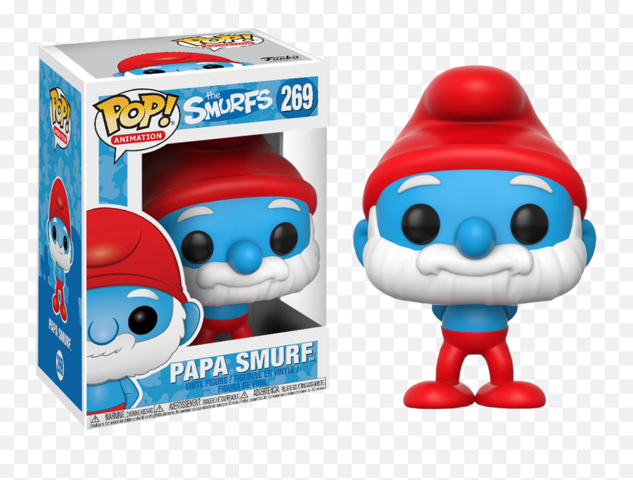 The Smurfs - Papa Smurf Pop Vinyl Figure Papa Smurf Pop Vinyl Png,Smurfs Png