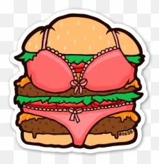 Bikini Burger - Burger In A Bikini Png,Cartoon Burger Png