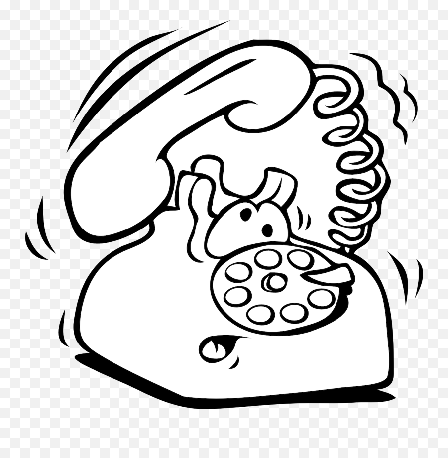 Comic Ringing - Telephone Colouring Png,Cartoon Phone Png