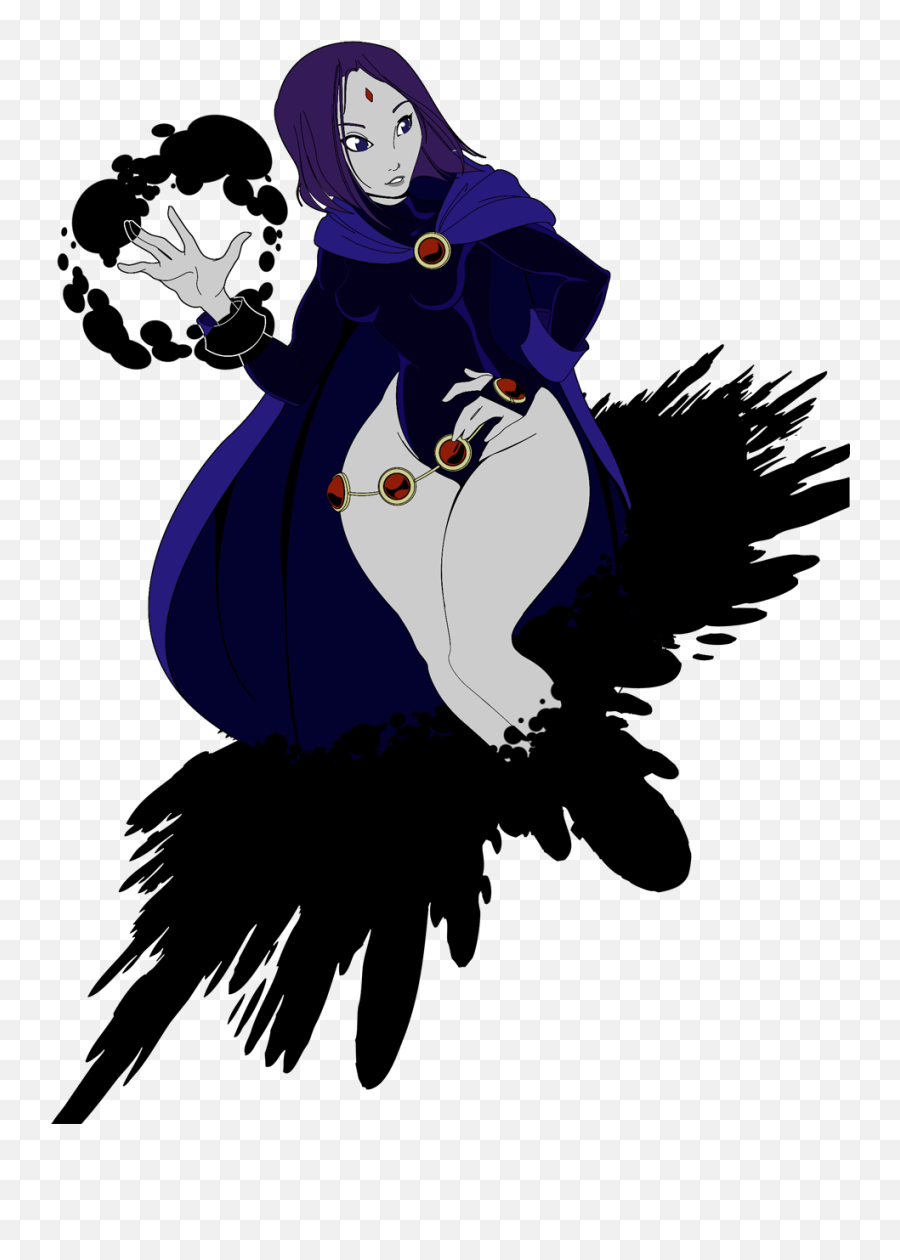 Download Drawn Raven Rose - Draw A Raven From Teen Titans Rose Wilson And Raven Png,Teen Png