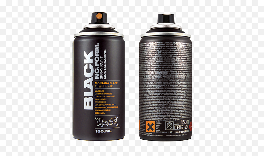 Montana Spraycan Black 150ml - Montana Spray Paint Can Cat Montana Black Syrian Blk 8130 Png,Paint Can Png